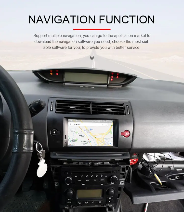 Discount TOPBSNA Android 9.0 Car DVD Player For Citroen C4 C-Triomphe C-Quatre GPS Navigation 1 Din Car Radio Multimedia Wifi Stereo RDS 9