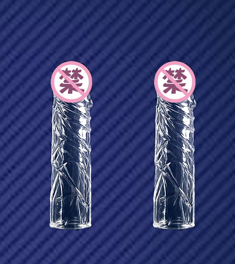 Newest male penis extension sleeve reusable font b condoms b font for men realistic penis extender