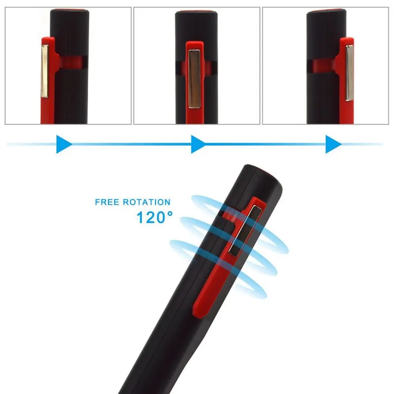 Открытый USB Велоспорт зарядки мини светодиодный фонарь супер яркий белый инспекции велосипед свет лампы Ручка карман клип факел