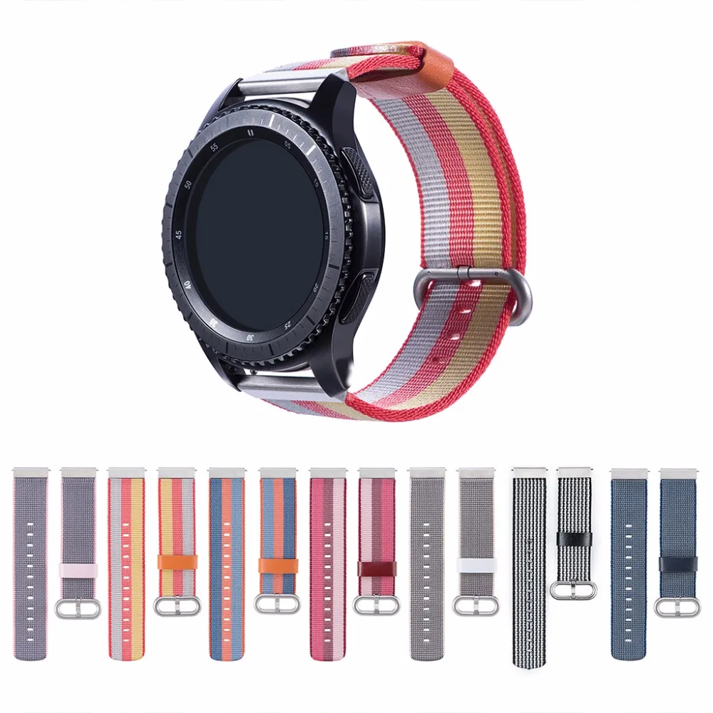 

Comfortable and breathable strap Selected nylon watchband strap for Samsung gear S3/Gear2 R380 Huawei Watch GT/honor Magic Watch