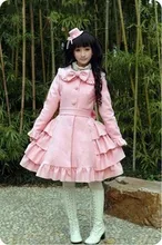 Lovely Warm Winter Cute Lolita Coat Winter Long Coats All Size with Cappa