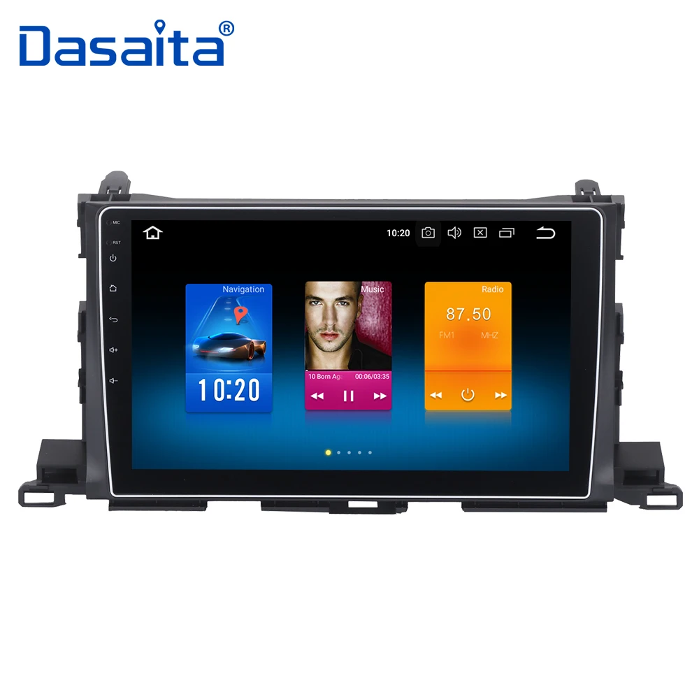 Flash Deal 10.2" HD Digital Capacitive Touch Screen Android 9.0 car Stereo Multimedia for Toyota Highlander 2015 2016 GPS Navigation System 1