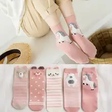 5 шт.; модные носки с рогом единорога; хлопковые носки Тоторо для женщин; креативные милые женские тапочки для девочек; сезон лето-весна; женские ботильоны; Meias