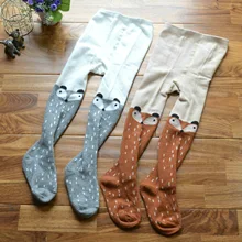Kids Girls Baby Soft Pantyhose Tights Stockings Cartoon Fox Baby Girl Tights Cotton Cute Children Stocking