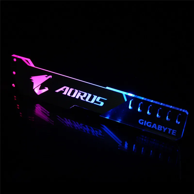 Держатель видеокарты с поддержкой VGA рамка GPU ROG 12V 4PIN RGB/5V 3PIN ARGB ASUS AURA SYNC алюминий +