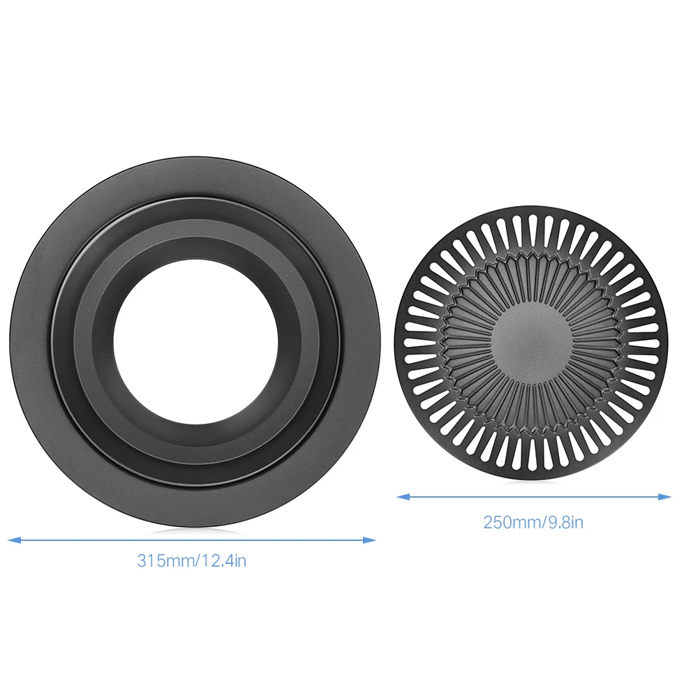 32 см круглая железная Корейская решетка для барбекю, сковорода с антипригарным покрытием для барбекю, кухонная плита для приготовления пищи, портативные принадлежности для барбекю и гриля