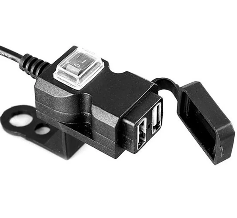 

Motorcycle Cigarette Lighter 9-90V Universal USB Socket Plug Waterproof Dual USB Charger Socket Auto Charger Adapter With Switc
