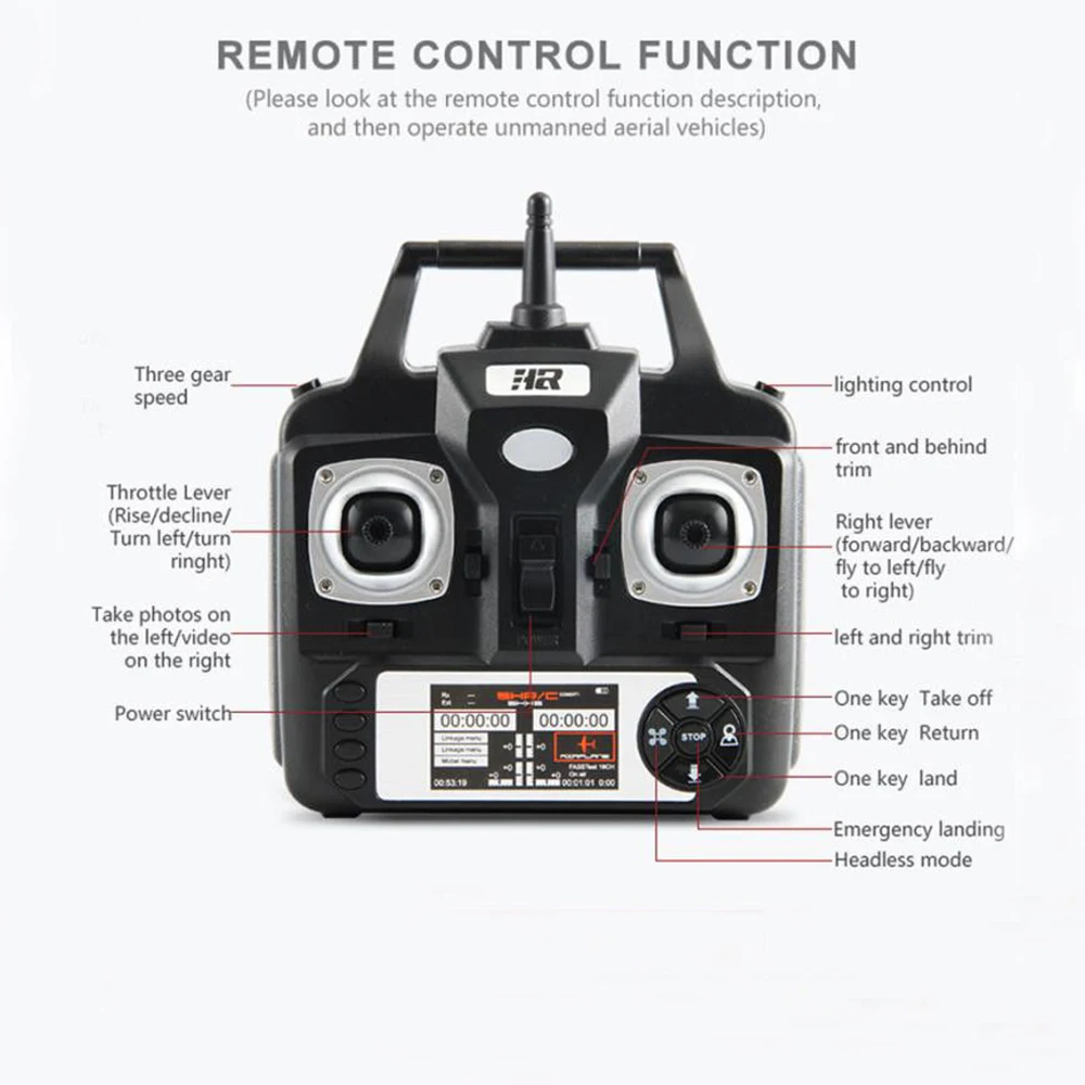 Профессиональный X52 широкоугольный Дрон 2MP камера RC WiFi FPV живой вертолет с пультом дистанционного управления