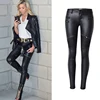 Faux cuir pantalon femmes élastique Zipper cuir pantalon femme pantalon 2022 ► Photo 1/5