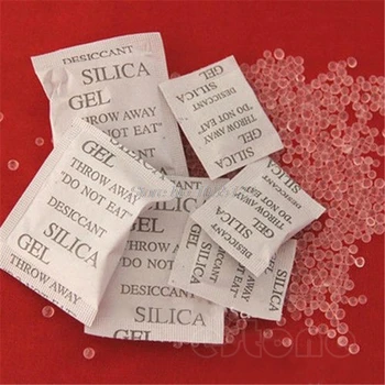 

New 100 Packs 1g Non-Toxic Silica Gel Desiccant Damp Moisture Absorber Dehumidifier For Room Kitchen Luggage Home Storage