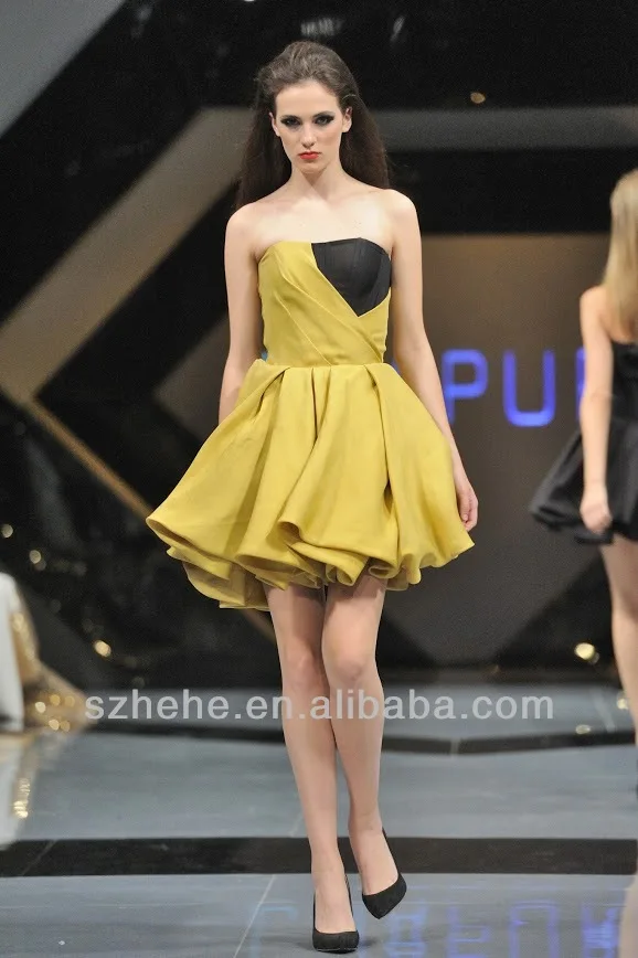 yellow and black dress combination