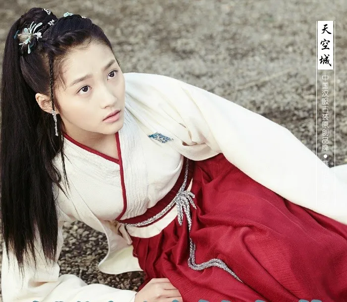 Us 92 0 Guan Xiao Tong Same Design Hanfu Costume For Latest Fantasy Tv Play Novoland The Castle The Sky Female Costume Cosplay Hanfu Hanfu