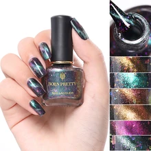 BORN PRETTY 6 мл хамелеон 3D лак для ногтей с эффектом «кошачий глаз» Блестки для ногтей искусство Лак маникюр Дизайн черная основа необходимый лак для ногтей