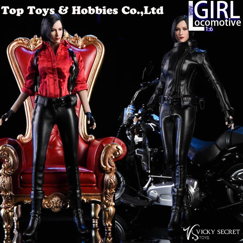 

Sexy 1/6 Scale VS Toys Ada Wang Locomotive Girl Leather Set Clothes Set Fit 12'' TBLeague seamless body Figure