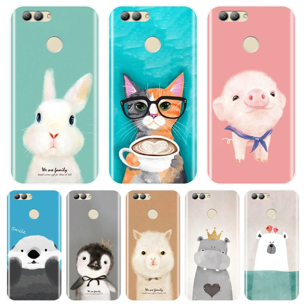 

TPU Pink Pig Cat Bear Back Cover For Huawei Nova 2i 2 Lite Plus 3 3I 3E Soft Silicone Phone Case For Huawei Nova Smart Lite 2017