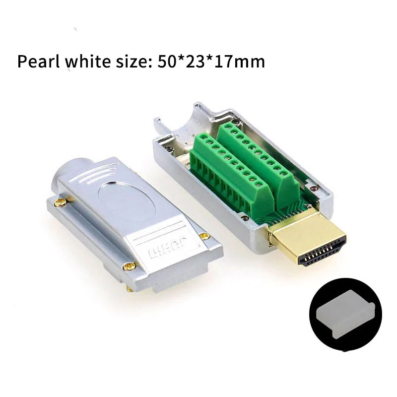 HDMI 2,0 Solderless Head HD Кабельный разъем 4K HD кабель для ремонта DIY папа для отправки 4 комплекта защитной задней трубки HDMI 2,0 Solderless Head HD Кабельный разъем 4K HD кабель для ремонта DIY папа для отправки 4 комплекта защитной задней трубки