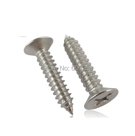

4mm Thick Stainless Steel Cross self-tapping Screws / Home Woodworking flat head screw M4 *30MM 100PCS