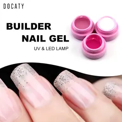 Docaty UV лаков Nail Art Расширение розовый белый ногтей Ясно гель профессиональные Soak Off французский гель камуфляж