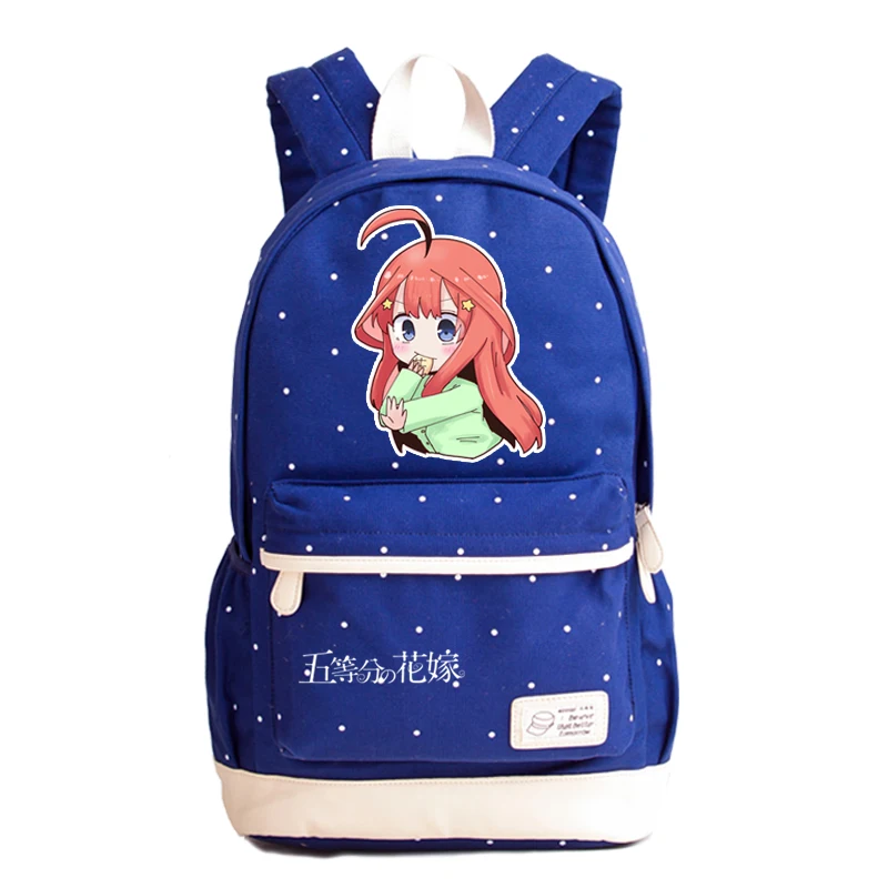 Женский рюкзак с принтом в стиле квинтуплетов, розовый рюкзак Nakano Miku для косплея, тканевые школьные сумки, милый рюкзак Rugzak