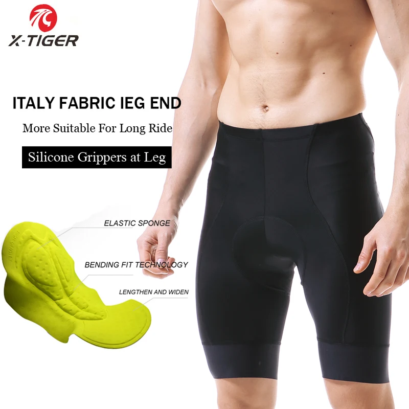 

X-Tiger 2019 Pro Cycling Shorts With 8cm Italy Grippers Lightweight Shockproof Mountian Bicycle Shorts MTB Bike Trousers For Men