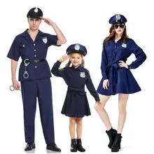 Umorden Police Officer Cops Costume for Adult Women Men Teen Girls Policeman Uniform Halloween Carnival Mardi Gras Party Dress
