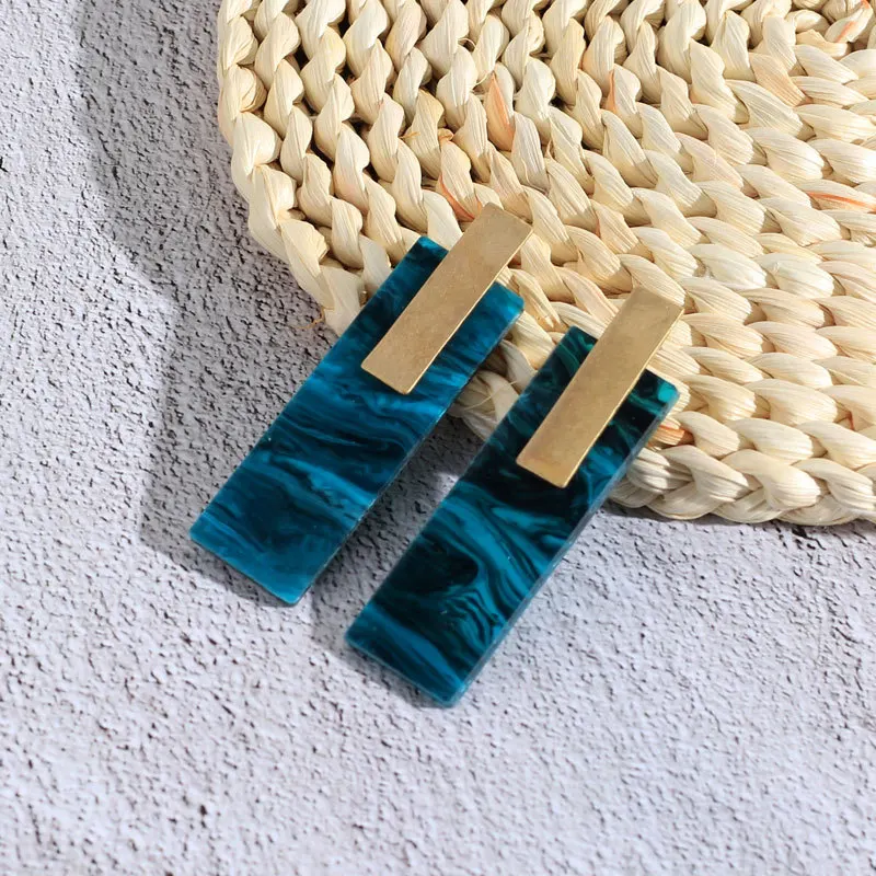 

AOMU Brincos Boucle D'oreille Drop Earrings For Woman Leopard Geometric Square Round Circle Acrylic Large Long Earring Jewelry