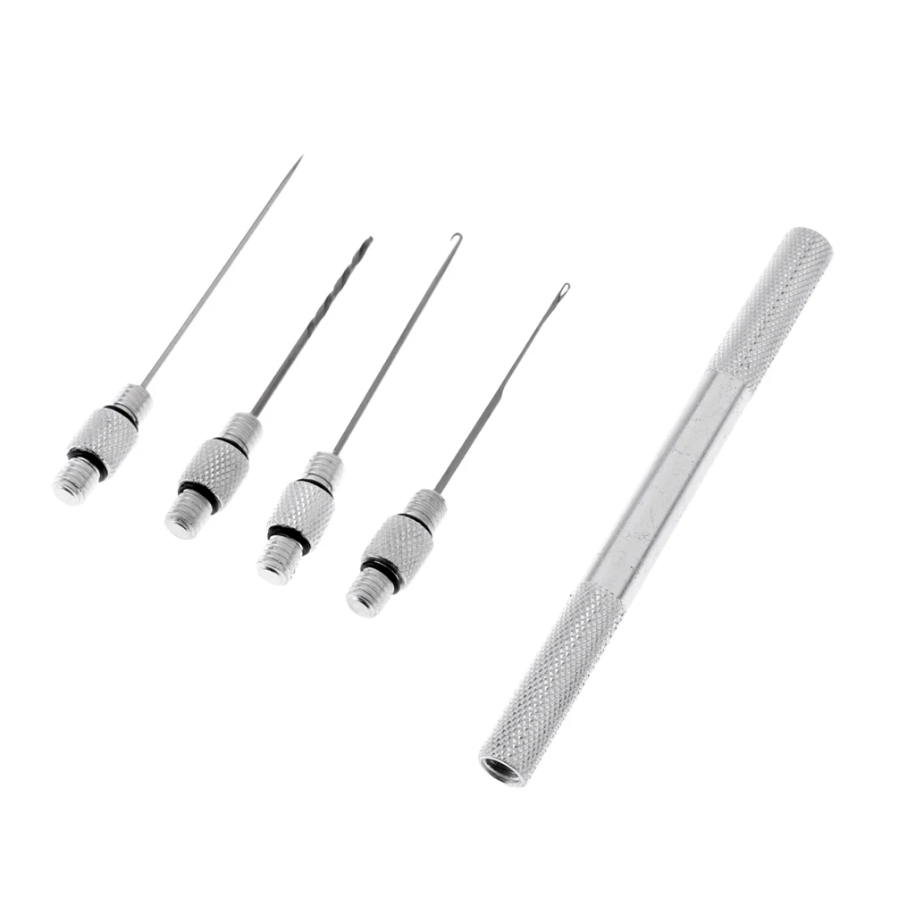 

5-in-1 Aluminum Fish Tool Carp Fishing Rigging Bait Needle Drill Hook Accessories