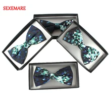 Мужской галстук-бабочка с интересным принтом, галстук-бабочка для мальчиков, Модный деловой Свадебный галстук-бабочка с подарочной коробкой