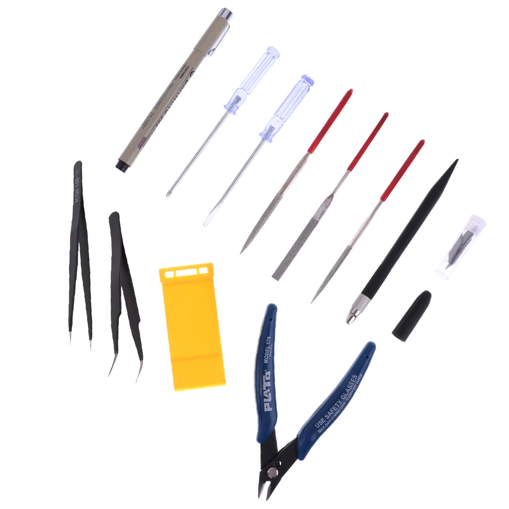Set/11pcs Modeler Basic Tools Craft Car Model Tool Set for Gundam Model Building Kits