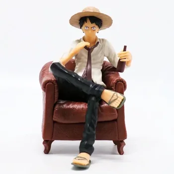 

15cm One piece Luffy sofa Anime Action Figure PVC New Collection figures toys Collection for friend gift