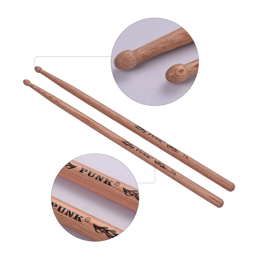 One Pair of Drumsticks Wooden Drum Sticks Hickory Wood Drum Set Accessories 5A/ 5B/ 7A 3Sizes for Option drum sticks