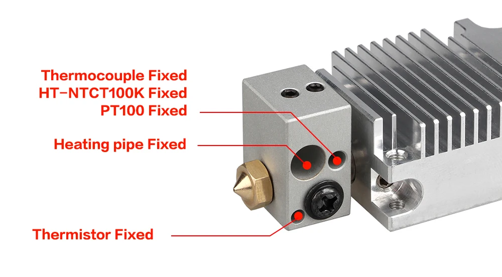 3d принтер Экструдер части XCR 2IN1-V2 hotend двухцветная печатающая головка с NV6 с подогревом 0,4/1,75 вулкан сопла 0,8 мм