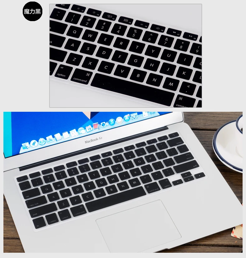 US Language Letter Silicone Keyboard Cover Sticker For Macbook Air 13 Pro 13 15 17 Protector 