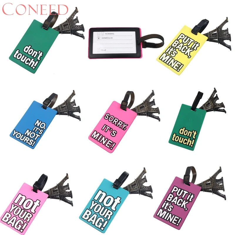 CONEED New Suitcase Luggage Tags ID Address Holder Silicone Identifier Label Tag Juy7 Y15x