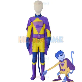 

High Quality Kids/Adult Boys Halloween Wonder Twins Costume Children Superhero Lycra Zentai Gleek Super Friends Cosplay Costumes