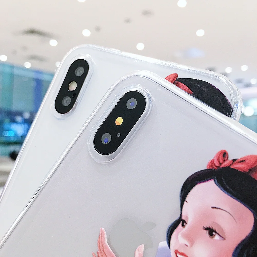 Schnee Weiß Silicon Telefon Fall Für iPhone X XR XS Max 7 8 Plus Nette Cartoon Fällen Für iPhone 8