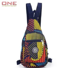 Mode Toile Plaid Poitrine Pack Sac Femme 2016 Nouvelle Arrivée Voyage Sac À Dos Casual Épaule Sac PT680