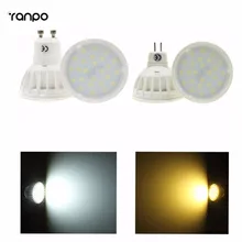 7 Вт GU10 MR16 светодиодный пятно света SMD 2835 Лампы W/крышка теплый белый свет, холодный белый питание освещение DC 12 V AC 220 V