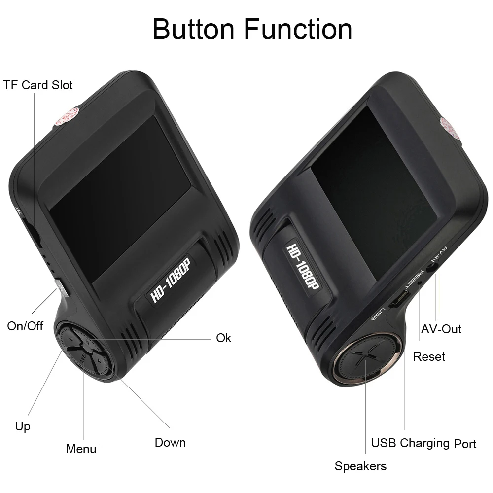 Podofo, novatek 96658 Мини WiFi Автомобильный видеорегистратор Камера регистратор Dash Cam FHD 1080P WDR с функцией ночного видения цифровой видеорегистратор