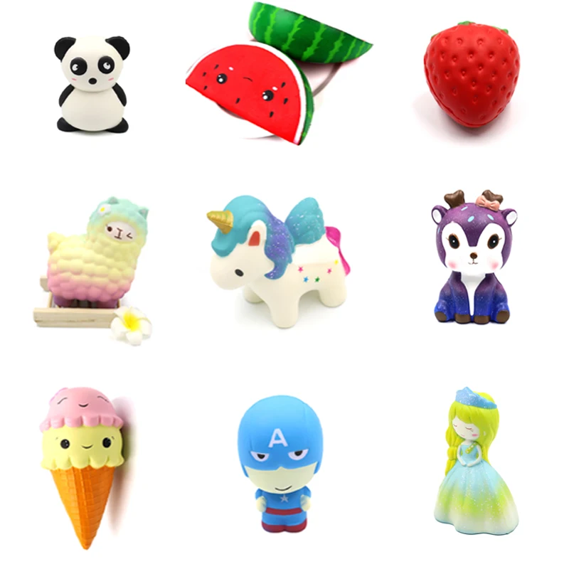 

Smooshy Mushy Squishy Unicorn Panda Fruit Squeeze Toy Slow Rising Antistress Squishes Toy Squishy Jumbo Kids Adult Funny Gift