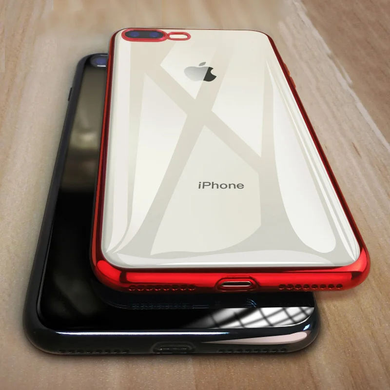 Luxury Silicone Phone Case with Soft TPU and Plated Edges