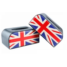 Красный Юнион Джек Печатный автомобиль коробка ткани блок бумажные полотенца контейнер приборной панели тканевый чехол для BMW Mini Cooper Countryman Peaceman