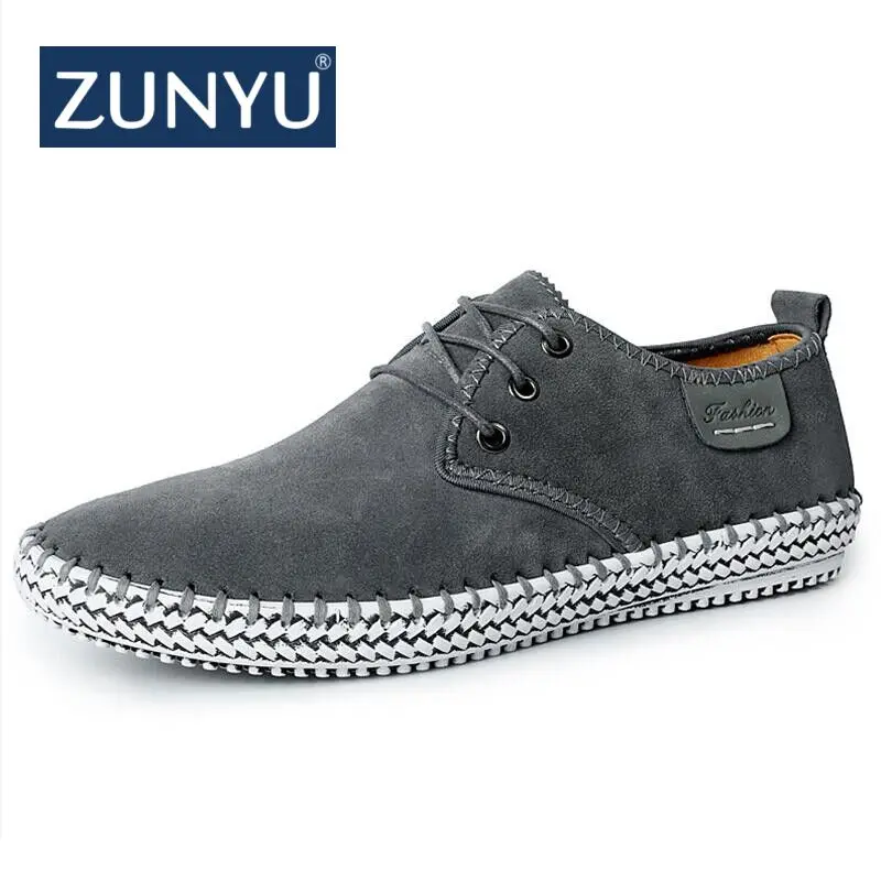 ZUNYU/Фирменный минималистичный дизайн; Коллекция года; натуральная замша; кожаная мужская обувь для отдыха на плоской подошве; брендовая Весенняя официальная Повседневная обувь; Туфли-оксфорды на плоской подошве