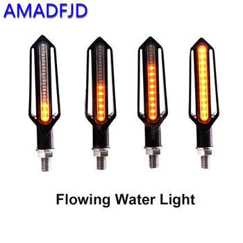 

AMADFJD 2/4Pcs LED Motorcycle Turn Signals turn signal light flowing led strip Brake Lamp Flashing Indicator