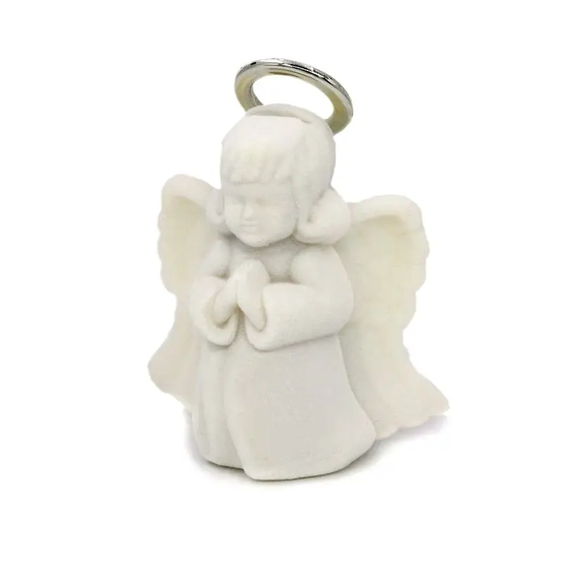 

1 Piece Lovely Velvet Angel Necklace Box Present Gift Jewelry Packaging Box For Wedding Engagement Display Holder Wholesale