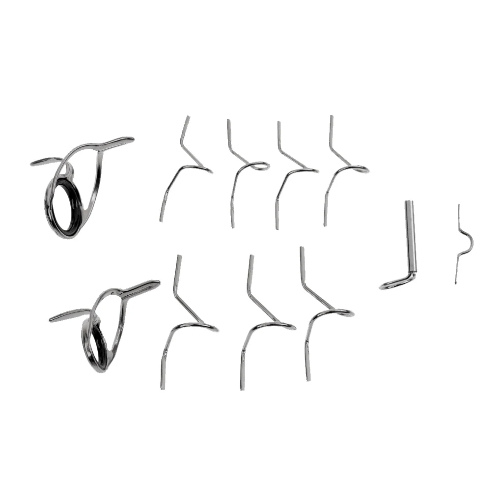 

11PCS set Fly Rod Guide Set Fishing Hook Snake Guide Tip Hook Fly Fishing Accessories