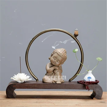 

Creative Backflow Incense Burner Ornament Antique Sandalwood Furnace Zen Home Tea Ceremony Incense Burner Living Room Decoration