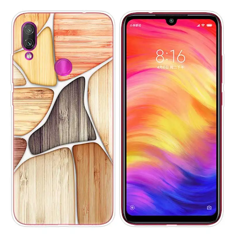 Silicone Case for Xiaomi Redmi Note 7 6 5 Plus Mi A2 8 Lite Pro Prime Play Phone Cases Cover floor wooden timber Wood and flower