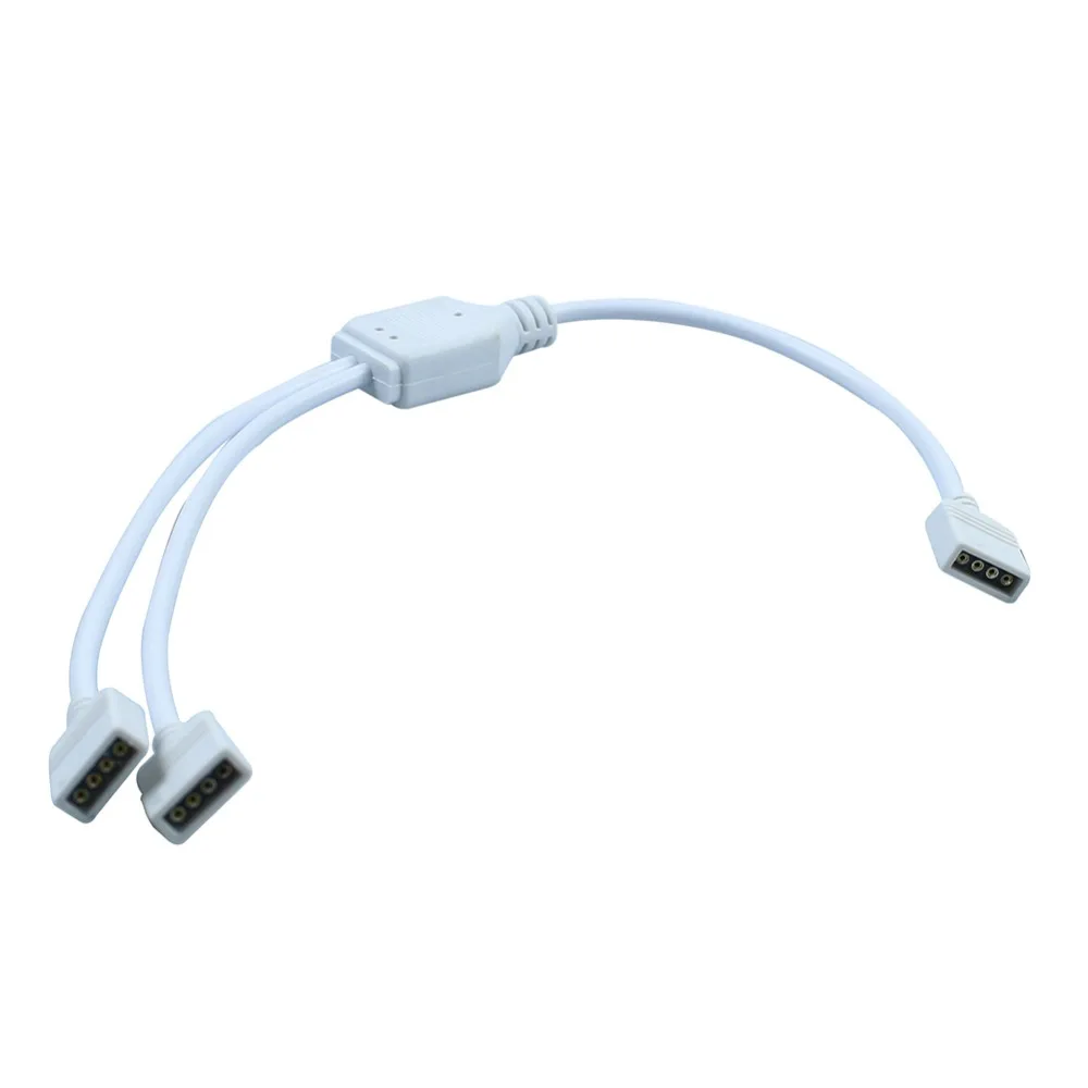 

1pcs 1 to 2 Ports Led Strip Light Connector Female Connection Cable 4 Pin Splitter for 3528 5050 3014 RGB Led Strip Light