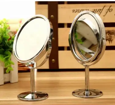 

2pcs/lot Metal mirror espelho makeup mirror vanity mirror tabletop rotation 1:2 amplification function